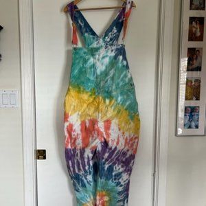 Hippie Trippy Delight Tie Dye Overalls
